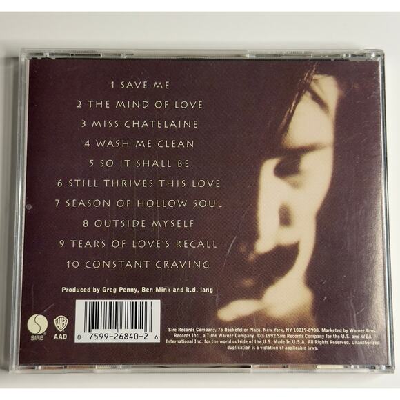 k.d. lang – Ingénue (CD, 1992, Sire/Warner Bros.) – Includes “Constant Craving” - Picture 2 of 6